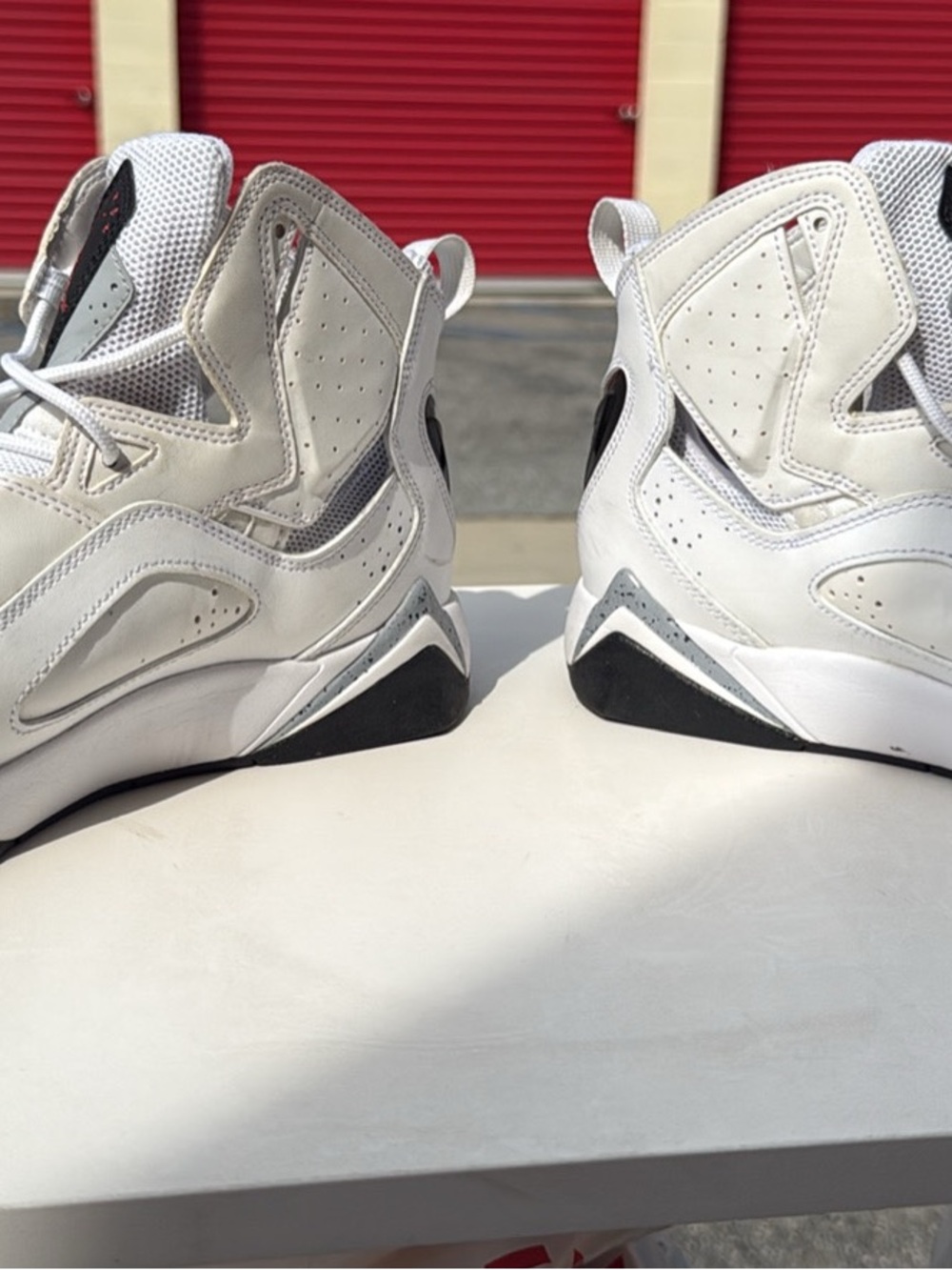 Jordan White and Gray High-Top Sneakers